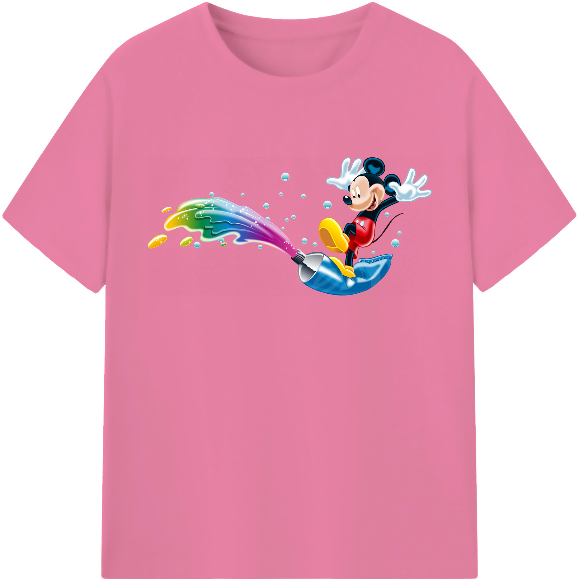 （画像用） ミッキーマウス Mickey Mouse 綿100％半袖Tシャツ（フロントプリント）